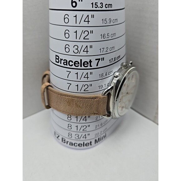 Fossil Q Hybrid Womens Silver White Dial Tan Leather Smartwatch New Battery - Picture 7 of 12